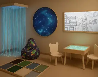 Как создать сенсорную комнату в детском саду: оборудование и методики