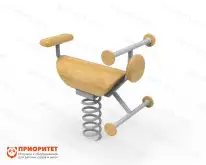 Качалка на пружине «Гонщик» Wood для детской площадки1