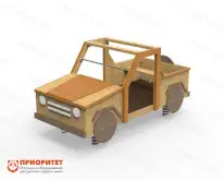 Качалка на пружине «Джип» Wood для детской площадки1