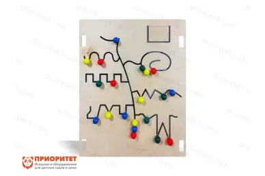 Тактильно-развивающая панель-лабиринт «Интересные маршруты» Тактильно-развивающая панель-лабиринт «Интересные маршруты»