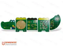 Тактильно-развивающая панель Супер-крокодил1