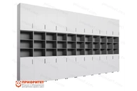 Шкаф встраиваемый закрытый многосекционный с открытой полкой №3