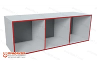 Полка настенная открытая трехсекционная