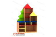 Модульный стеллаж «Елочка №2» (цветной фасад)