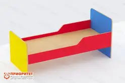 Кровать детская одноярусная с двумя бортами цветная (ДВП)1