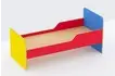 Кровать детская одноярусная с двумя бортами цветная (фанера)