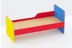 Кровать детская одноярусная с одним бортом цветная (ДВП)