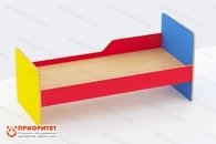 Кровать детская одноярусная с одним бортом цветная (ортопедическое основание)