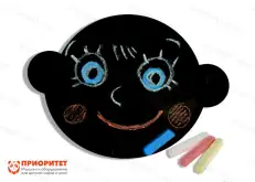 Фигурная грифельная меловая доска «Эмоции на лице»1