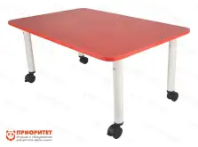 Стол детский регулируемый «Подкатной» (70x70) цветной1