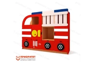 Стеллаж-стенка игровая «Пожарная машина» с наклейками