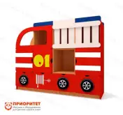 Стеллаж-стенка игровая «Пожарная машина» с наклейками1