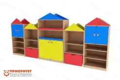 Модульная стенка «Домик» (цветной фасад)1