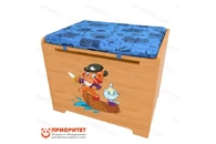 Ящик для игрушек с подушкой и наклейкой