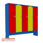 Шкаф 5-секционный малый с нишей под скамью (цветной)1