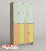 Шкаф двухъярусный 4-секционный1