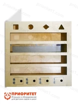 Настенный модуль с объемными телами и зеркалом «Сортер» Настенный модуль с объемными телами и зеркалом «Сортер»