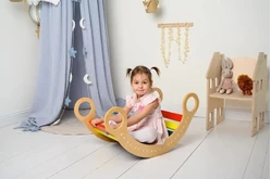 Горка-качалка «Радужные дни» цветная1