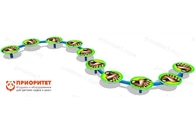 Бум детский «Следы» (зеленый) для детской площадки