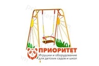 Качели металлические «Луг» с креслом для детской площадки