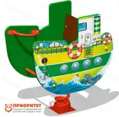 Качалка на пружине «Пароходик» для детской площадки (зеленая)1