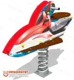 Качалка на пружине «Скутер» для детской площадки (красная)1