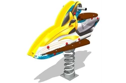 Качалка на пружине «Скутер» для детской площадки (желтая)1