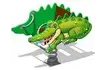 Качалка на пружине Крокодил для детской площадки