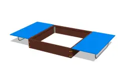 Песочница с откидной крышкой для детской площадки1