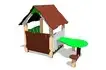 Домик Хижина со столиком для детской площадки 2