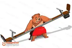 Качели «Мишка» для детской уличной площадки1