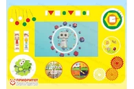 Интерактивный настенный бизиборд «Цветной» №1