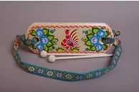 Пастуший барабан 25*9,5*1,5 см., с росписью, Мастерская Сереброва, К2-ПБ-01