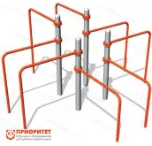 Воркаут-комплекс с брусьями для спортивных площадок1