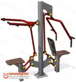 Тренажер уличный «Жим и верхняя тяга» №76 для спортивной площадки1