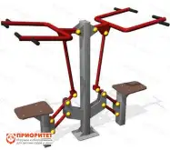 Тренажер уличный двойной «Верхняя тяга» №54 для спортивной площадки1