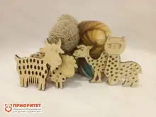 Тактильный набор для шнурования «Зоопарк»1