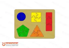 Тактильно-развивающая панель «Пазл-фигуры»1