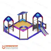 Песочный дворик «Космопорт» с горкой (Космос) для детской площадки1