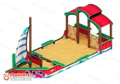 Песочный дворик «Морская Яхта» (мульт) для детской площадки1