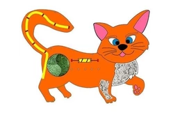 Бизиборд бизидоска «Кошечка» 85х70х21