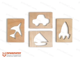 Трафареты для рисования песком «Виды транспорта» (4 штуки) Трафареты для рисования песком «Виды транспорта» (4 штуки)