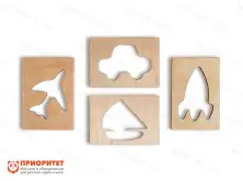 Трафареты для рисования песком Виды транспорта (4 штуки)1