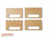 Трафареты для рисования песком «Гребешки №1» (4 штуки)1