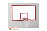 Щит баскетбольный игровой без рамы (фанера), цвет разметки красный