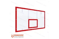 Щит баскетбольный игровой на раме (оргстекло), цвет разметки красный