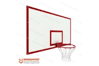 Щит баскетбольный игровой на раме (фанера), цвет разметки красный