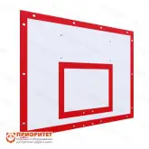 Щит баскетбольный тренировочный на раме (фанера), цвет разметки красный1