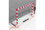 Детские минифутбольные/гандбольные ворота (стальной профиль 80х80, красные)