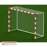 Детские складные минифутбольные/гандбольные ворота (алюминиевый профиль 80х80, красные)1